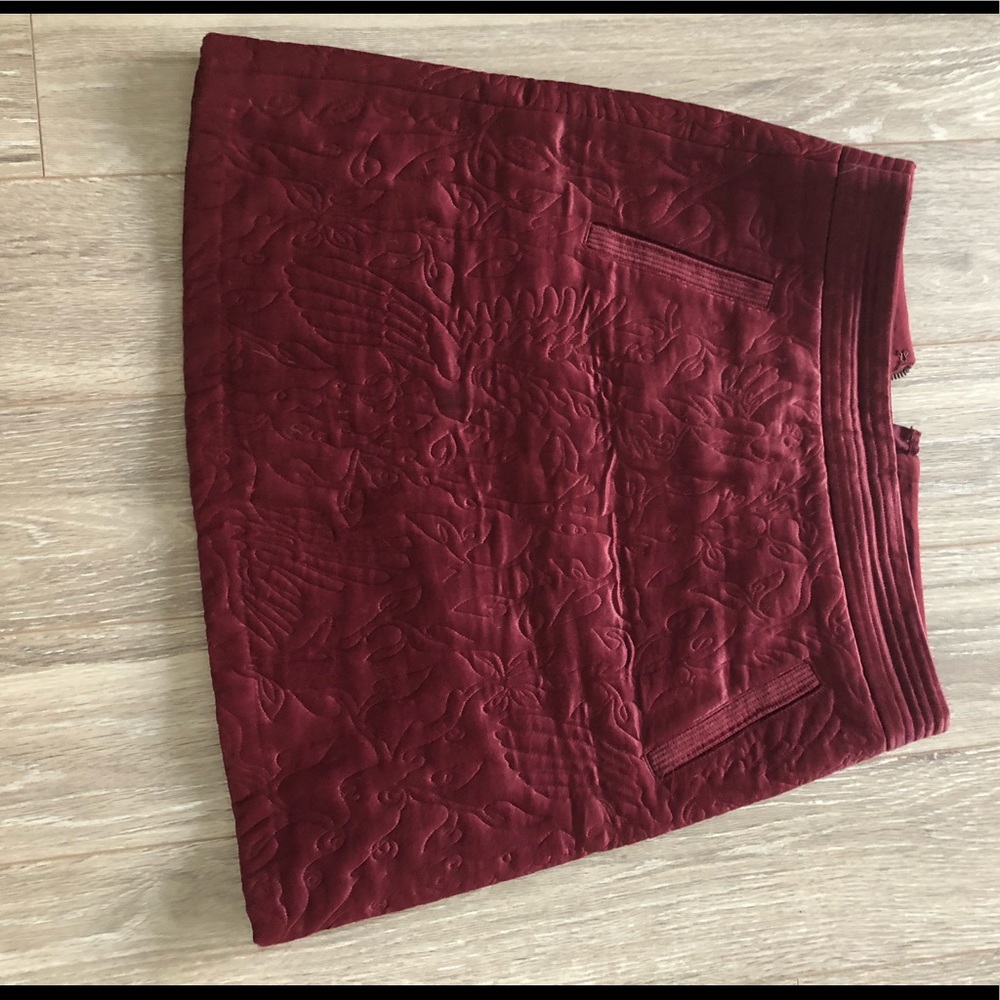 Anthropologie Beatrice Quilted Mini Skirt